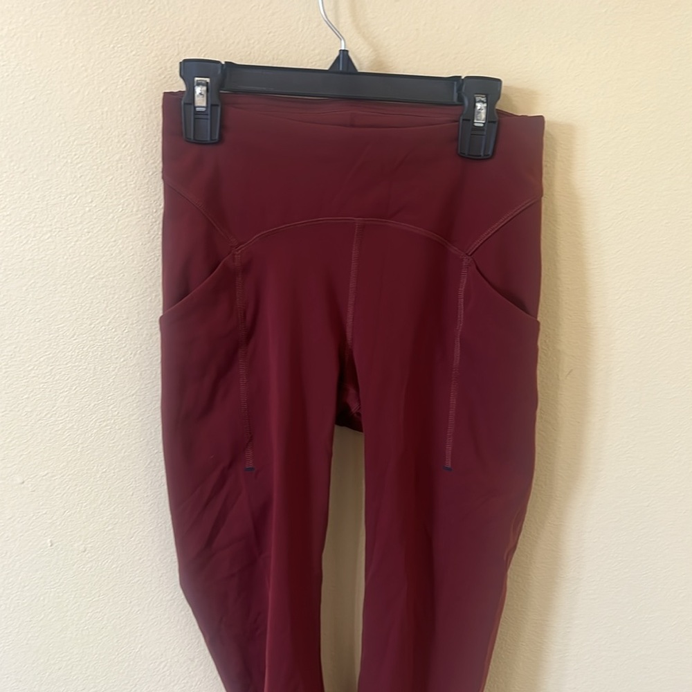 Lululemon Power Thru 25” in Merlot Red High Waisted Tight NWOT - Picture 5 of 8